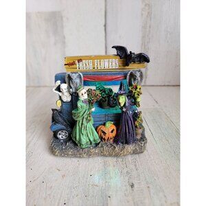 Unique fresh flowers cart spooky town Halloween Village‎ accessory lighted
